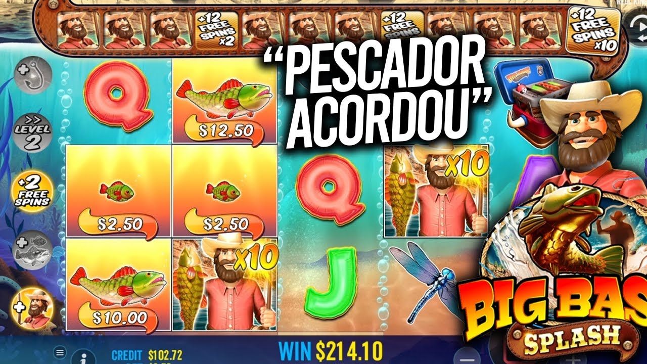 Big Bass Splash, caça-níqueis, pesca, apostas, ganhos.